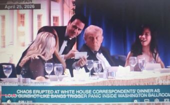 AKTUÁLNĚ: STŘELBA NA TRUMPA NA KAMEŘE: Trump zacílen při „střeleckém“ chaosu na večeři v Bílém domě.