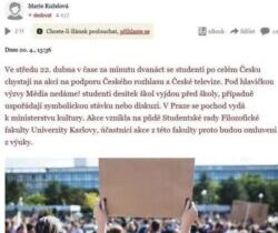 Karlova univerzita dává omluvenky za účast na demonstracích – Konzervativní noviny