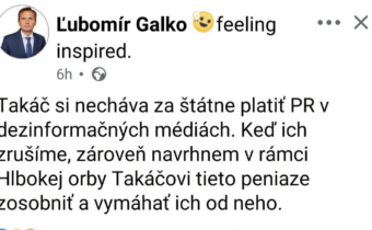 Ľubo sa teší na to ako bude rušiť podľa neho dezinformačné médiá. / Fľuska post 2026-04-19 15:02:26
