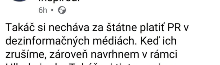 Ľubo sa teší na to ako bude rušiť podľa neho dezinformačné médiá. / Fľuska post 2026-04-19 15:02:26