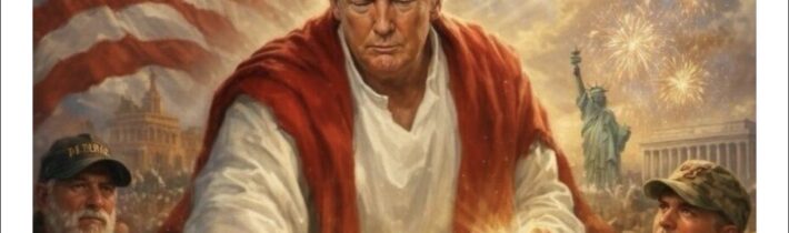 Trump podle psychologů a lékařů trpí frontotemporální demencí spojenou s bludy, psychopatií a velikášstvím, což prokázal sdílením AI snímku, kde představuje Ježíše Krista! Když se strhl skandál, že si přisvojuje roli Krista, obrázek ze sociální sítě smazal! Írán znovu uzavřel Hormuzský průliv a Trump už zase vyhrožuje!