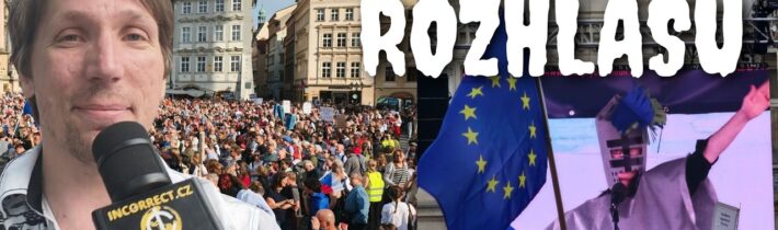 Reportáž z demonstrace Milionu chvilek za Český rozhlas
