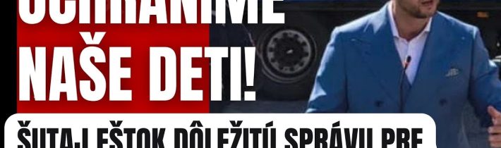Šutaj Eštok oznámil dôležitú správu pre Slovensko! Prichádza zmena #politika #slovensko #fico
