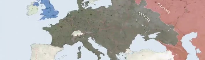 Druhá svetová vojna v Európe za 4 minúty a 23 sekúnd…