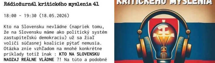 Rádiožurnál kritického myslenia 41