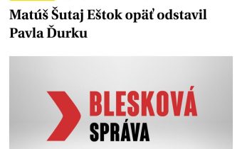 Minister vnútra Matúš Šutaj Eštok opäť rozhodol o dočasnom pozbavení štátnej slu… @Jajka Správy post 2026-05-08 11:45:11