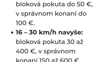 Takže pri rýchlosti 66 km/h môže byť pokuta až 400€?! Vám tam musí chalani… / Fľuska post 2026-05-02 11:59:11
