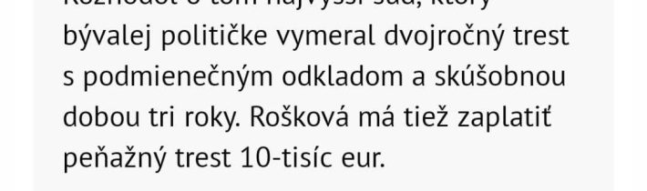 Ťažký trest veru dostala / Fľuska post 2026-05-21 15:01:47