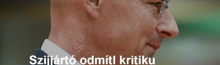 Šéf maďarskej diplomacie Péter Szijjártó v stredu odmietol kritiku od českého p…
