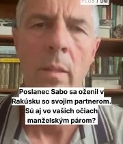 Poslanec Sabo sa oženil, je to v úplnom poriadku. Ľudia sa nemajú, čo starať.T.m…