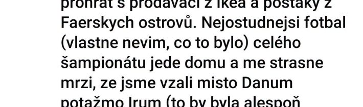 Na margo postupu a výkonu na MS českej futbalovej reprezentácie / Fľuska post 2026-06-25 18:00:30