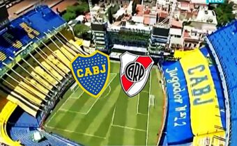Superclásico BOCA JUNIORS vs RIVER PLATE na stadionu BOMBONERA (Buenos Aires, Argentina)