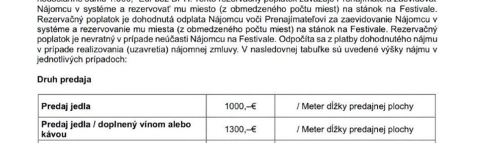 Len pre zaujímavosť..koľko stoji prenájom stánku na tej super…pohode „MAREK ŠOUN komentuje“2026-07-10 17:34:50