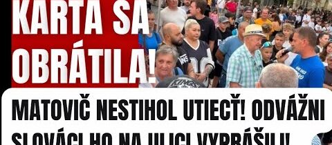 Slováci si počkali na Matoviča! Dav Slovákov ho zahnal k múru #politika #komentar #fico
