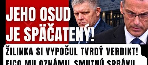 FICO ROZHODOL! Žilinka si vypočul tvrdý verdikt – jeho osud je spečatený #politika #slovensko #fico