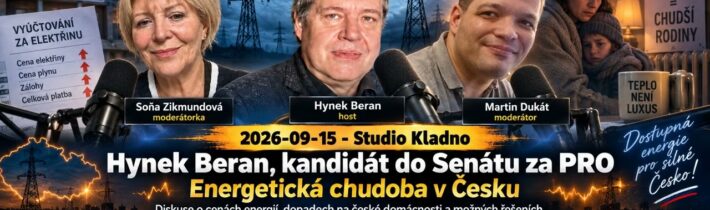 2026-09-15 – Studio Kladno – Hynek Beran, kandidát do Senátu za PRO: Energetická chudoba v Česku