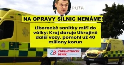 Hejtman Půta: místo opravy silnic posílá peníze na Ukrajinu. Češi, polibte si…