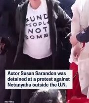 Polícia zadržala herečku Susan Sarandonovú počas protestu proti izraelskému prem…