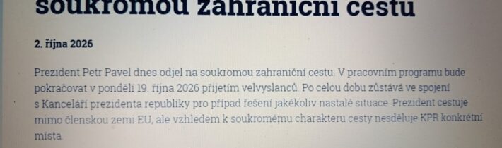 ZDĚŠENÍ! Náš soudruh prezident Petr Pavel se nezúčastní komunálních a senátních voleb!!!
