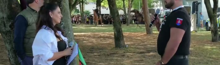 Ukážka práce služobnej kynológie a hipológie policajného zboru