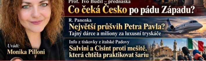 2026-10-16 – Studio Itálie – Prof. Ivo Budil, přednáška Co čeká Česko po pádu západu?  – R.Panenka..