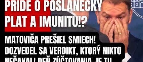 Príde o poslanecký plat a imunitu!? Matoviča prešiel smiech! Dozvedel sa verdikt, ktorý nikto nečaka