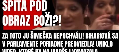 SPITÁ pod obraz boží?! Za toto ju Šimečka nepochváli! Bihariová sa v parlamente poriadne previedla…