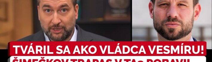 Blaha neverí vlastným očiam v reakcii na Šimečkov skrat v priamom prenose. ČO sa vlastne stalo?