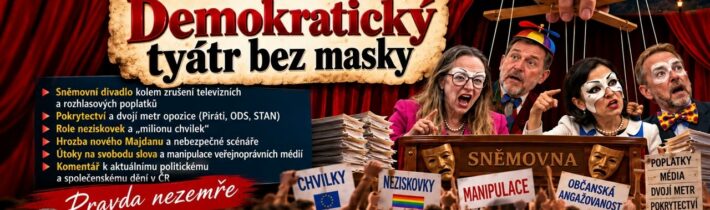 2026-10-26 – Studio Kalich – nekorektní fejeton Ivana Votavy „Demokratický tyátr bez masky“.