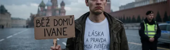 Česká demonstrace v Moskvě rozložila ruský režim…