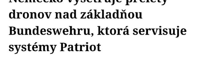 Nemecko: Šesť neidentifikovaných dronov bolo zaznamenaných nad vojenskou základ…