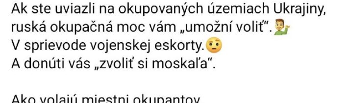 Tak si to zhrňme: Ukrajina – vzor pre celý Západ voľby neusporiada, lebo sa to …