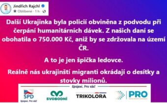 Jindřich Rajchl: další Ukrajinka podvedla ČR o statisíce z humanitárních dávek! – INFOKURÝR